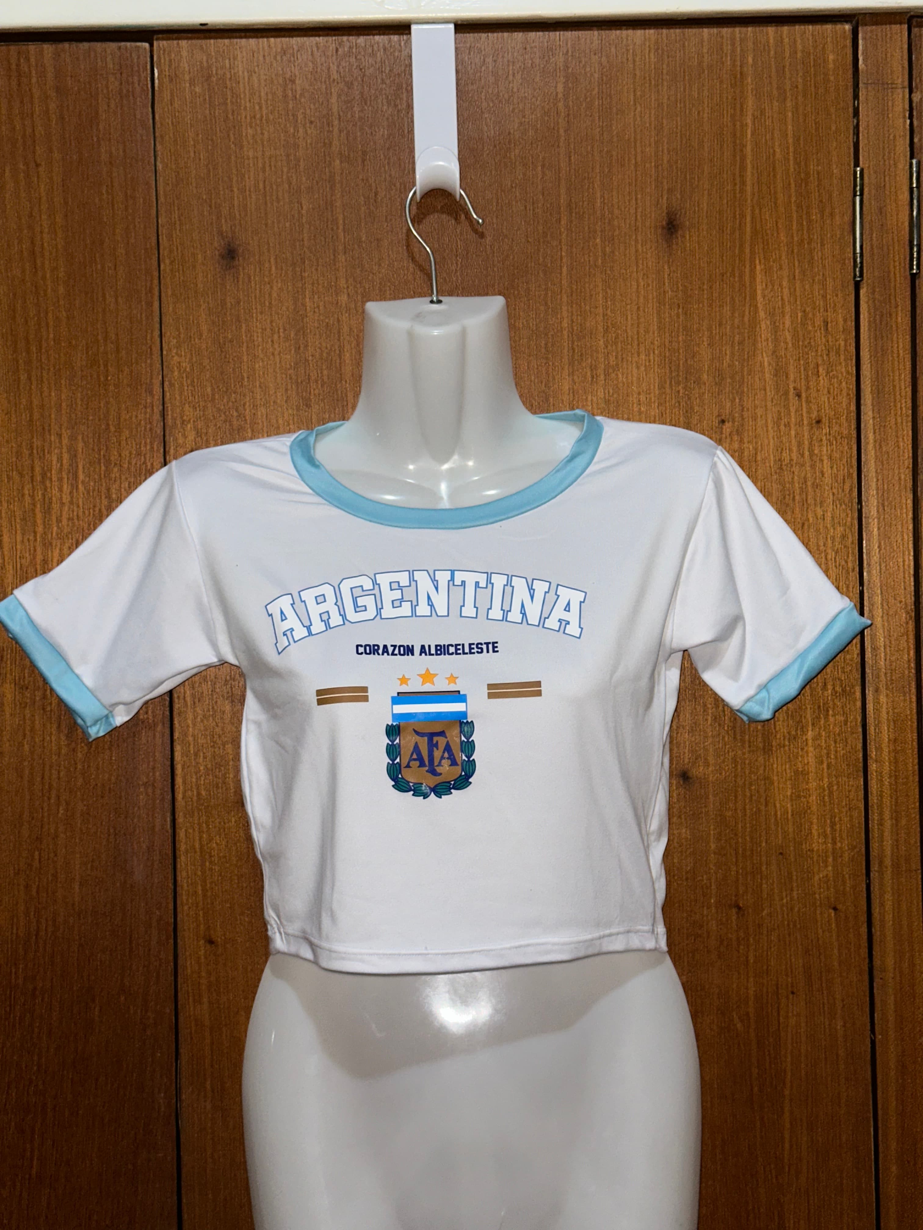 Croptop Argentina Blanco